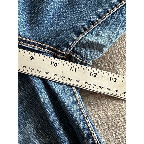 NINE WEST Jeans Womens Blue sz 16 Embellished Button Flap Pockets Contrast Stitc - Picture 16 of 16